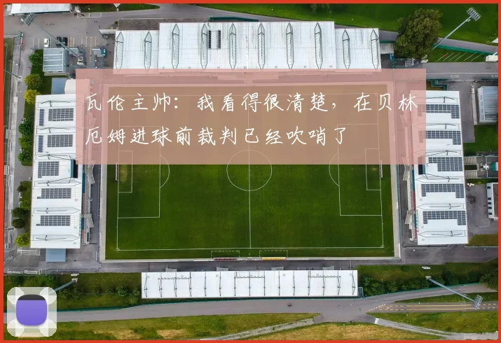 瓦伦主帅：我看得很清楚，在贝林厄姆进球前裁判已经吹哨了